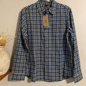 Mens NWT Prana Los Felix Flannel Shirt SzS